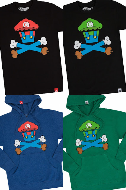 Super Mario Bros. “Plumber Crossbones” Mario & Luigi T-Shirts by Johnny Cupcakes