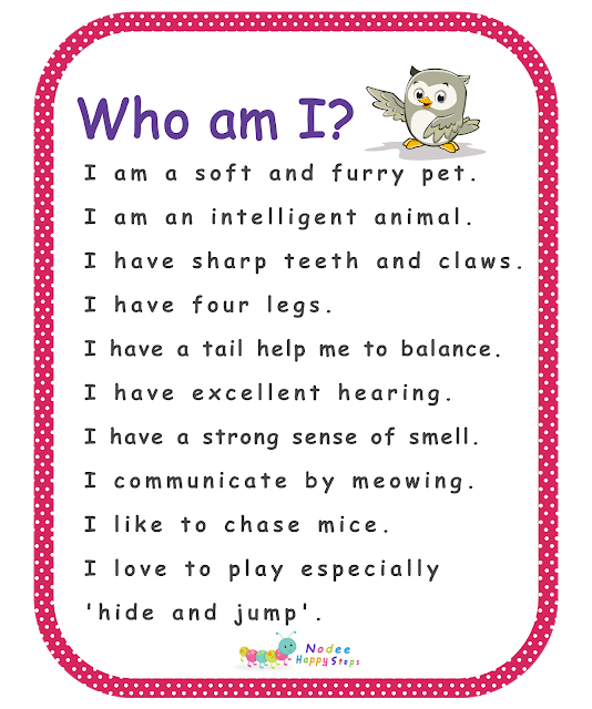 Guessing Game for Kids -  Who am I? - I am a cat