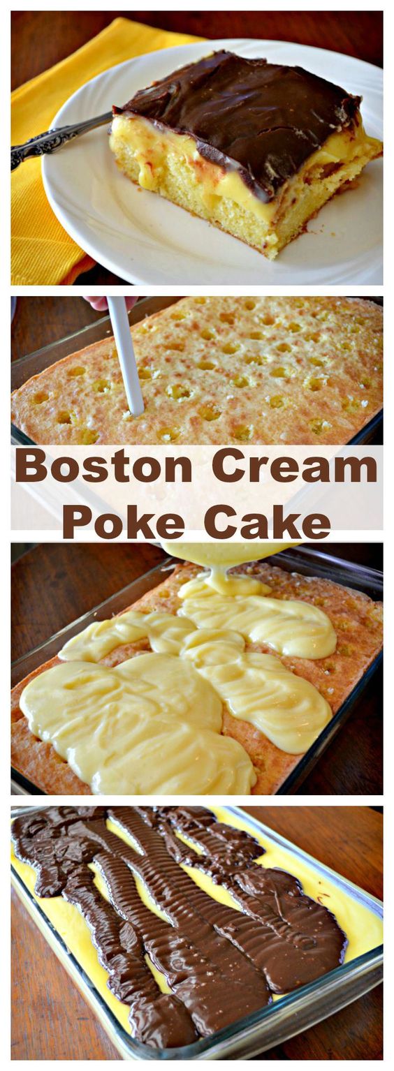 EASY BOSTON CREAM POKE CAKE #bostonfood #creampoke #cake #cakerecipes #dessert dessertrecipes #easydessertrecipes EASY BOSTON CREAM POKE CAKE #bostonfood #creampoke #cake #cakerecipes #dessert dessertrecipes #easydessertrecipes