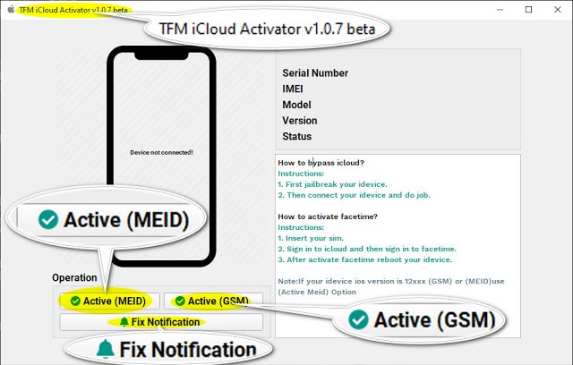 TFM iCloud Activator v1.0.7 Free Download