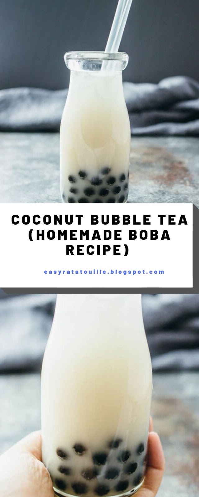 Coconut Bubble Tea (Homemade Boba Recipe)