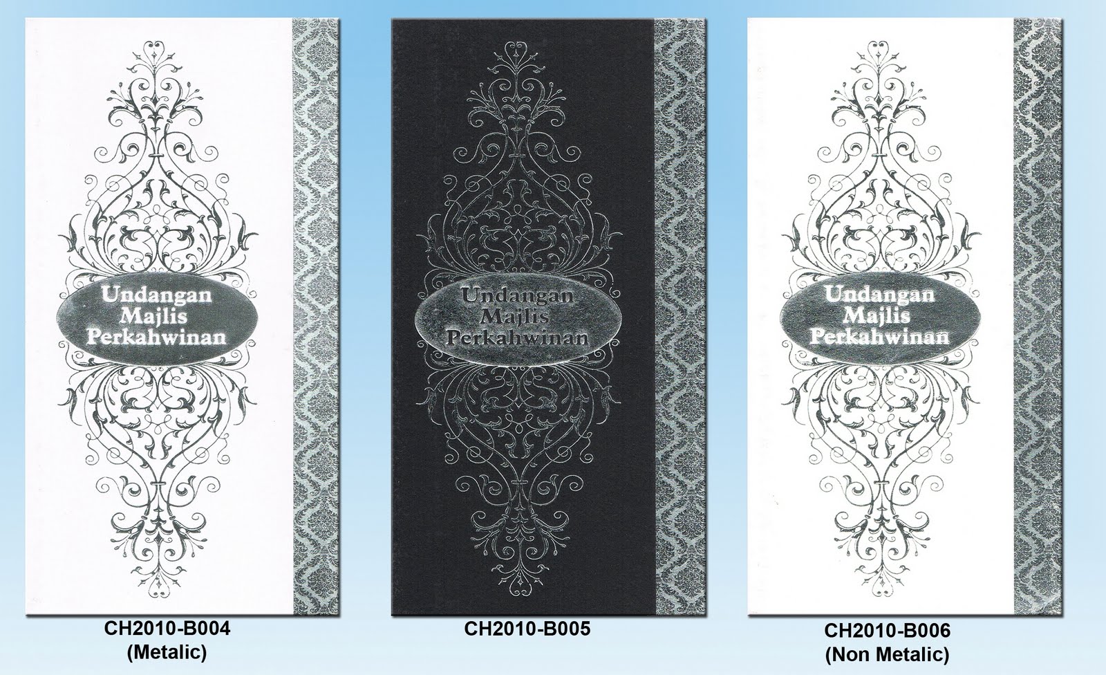 Kad Kahwin Borong Melaka Koleksi 1 Hotstamping Card I IV