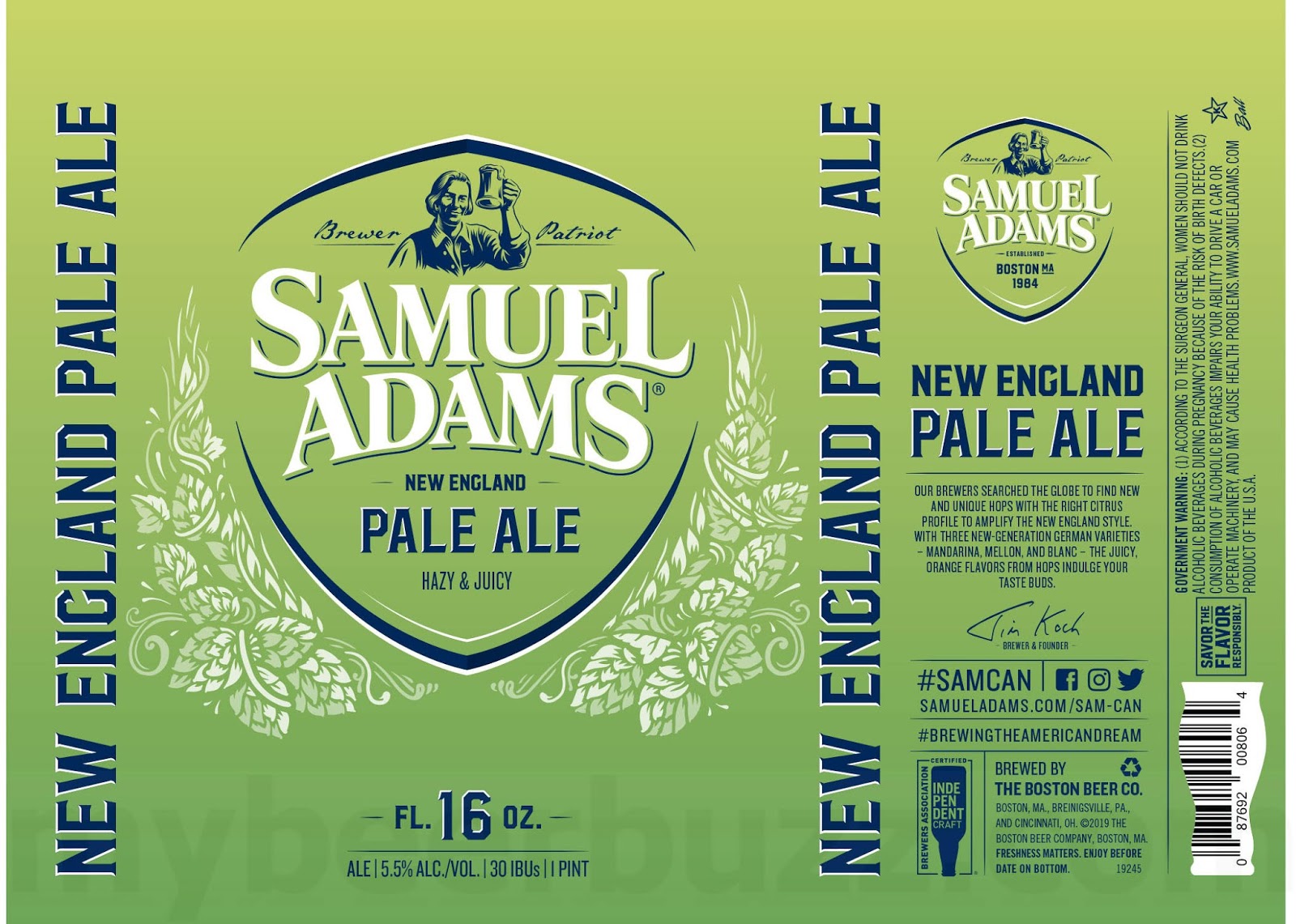 Samuel Adams Updating New England IPA & Pale Ale 16oz Cans mybeerbuzz