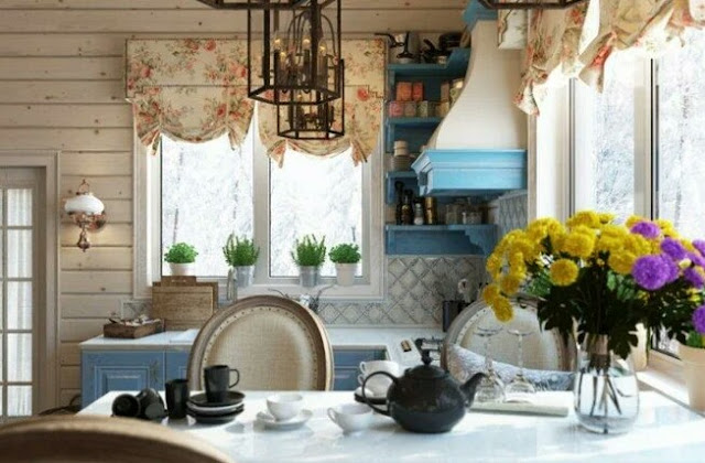 Provence style curtains