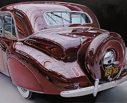 cars paintings classic muscle creative beauty drawn simply reflections traffic stop lights