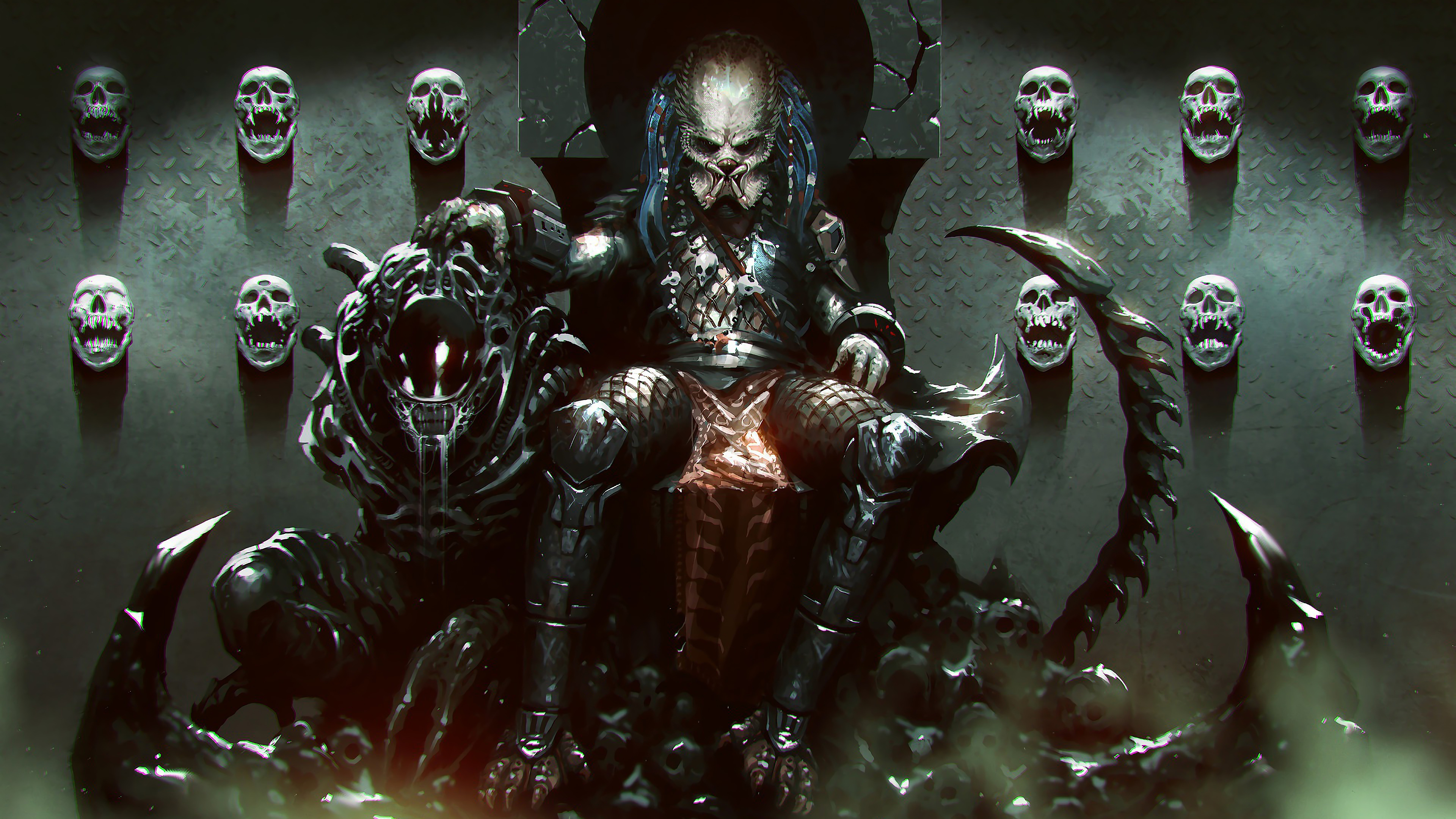 Predator Alien Skull Sci Fi 4k 3840x2160 Wallpaper 37