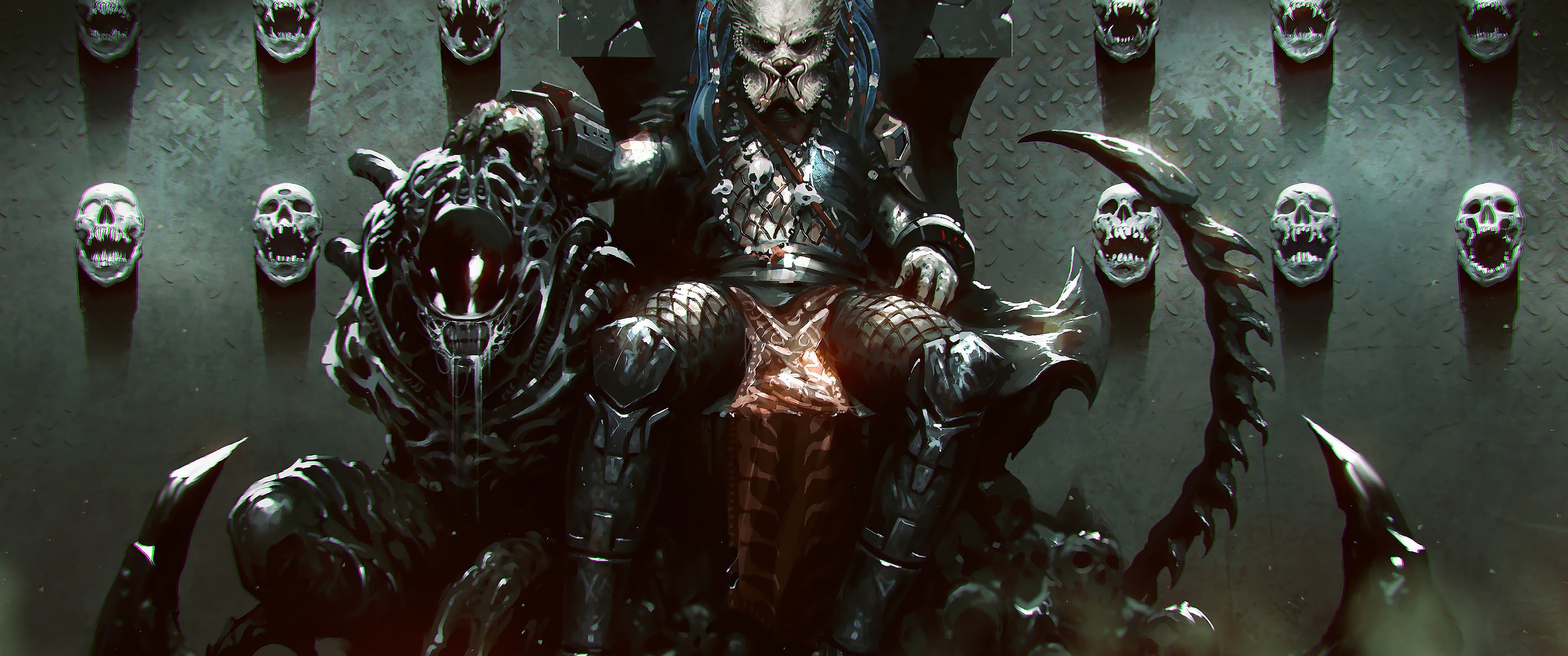 Predator, Alien, Skull, Sci-Fi, 4K, 3840x2160, #37 Wallpaper