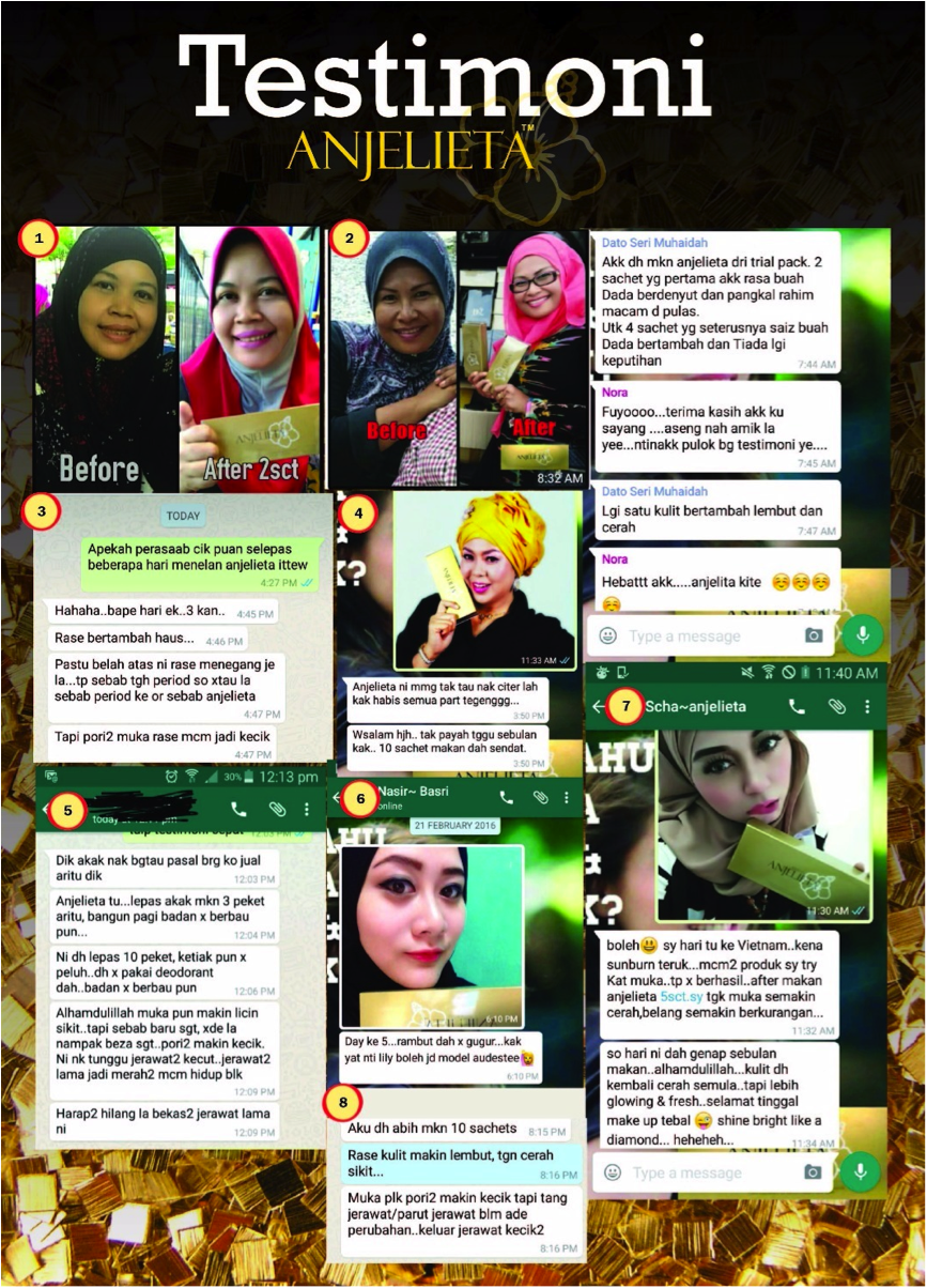 Testimoni Pengguna Produk Anjelieta