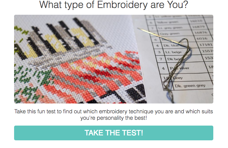 Tom et Lily Creations: Embroidery Test..What is your Embroidery Type?