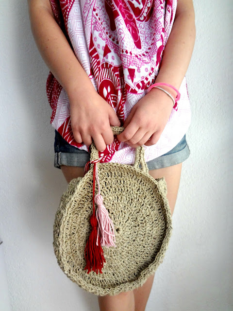 Crochet Round Hemp Bag