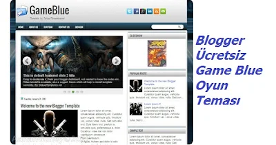Blogger Ücretsiz Game Blue Teması