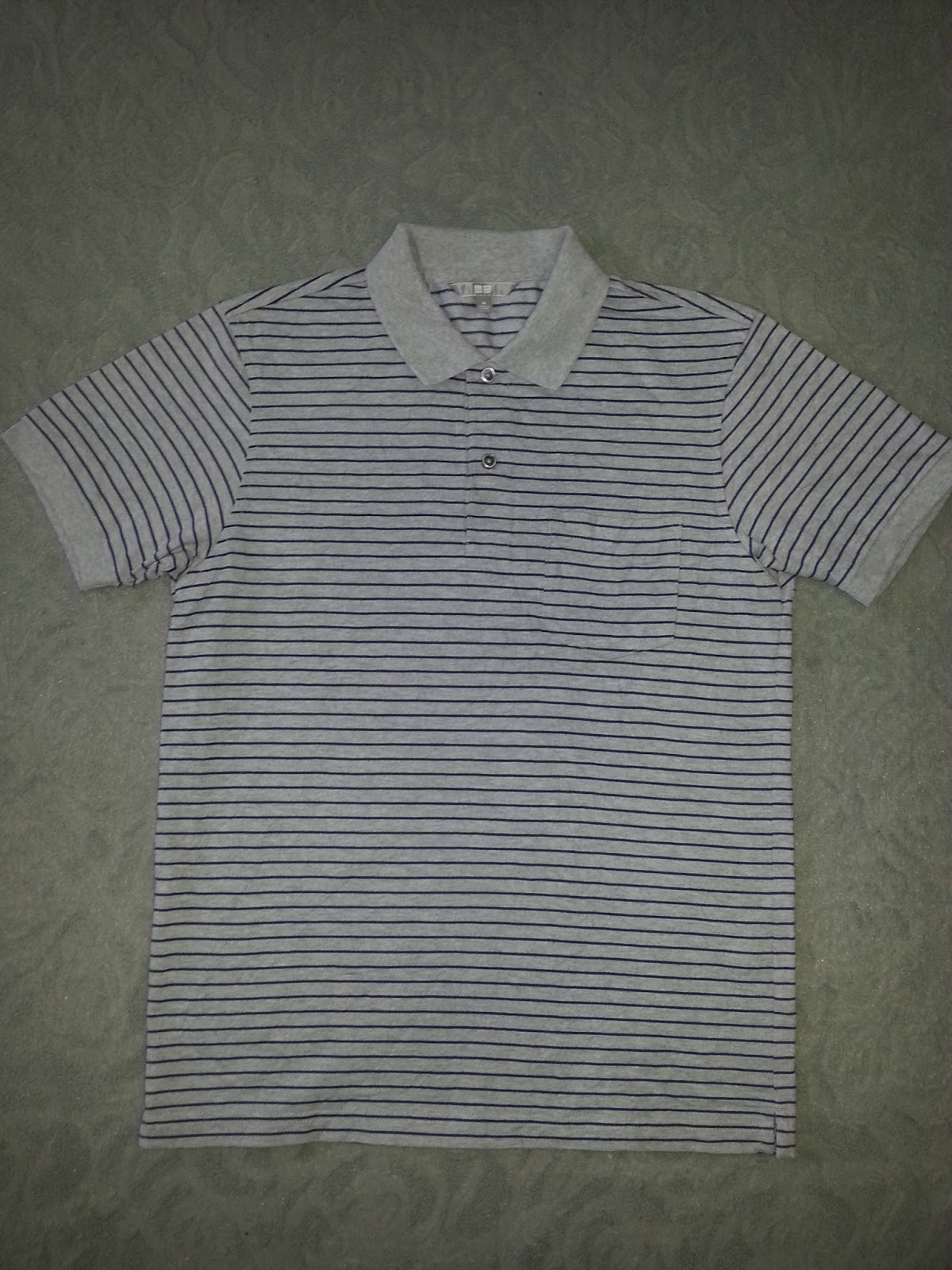 CHEROFAITHA | since 2009: Uniqlo original Baju t shirt kolar Gray ...