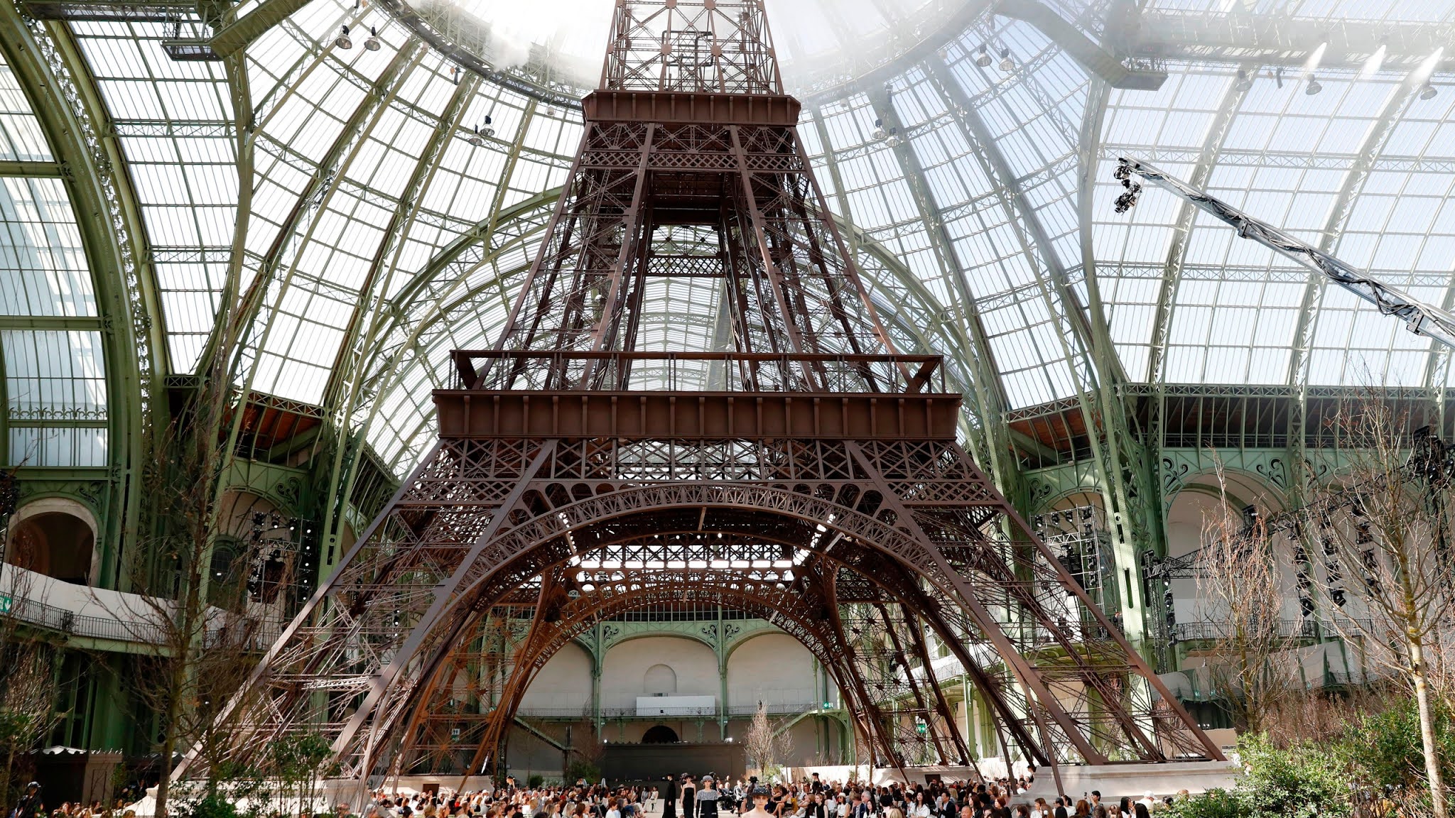 Chanel sends models into the woods in forest-inspired Paris