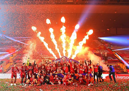 Reds Lift Premier League Trophy on the Kop at Anfield