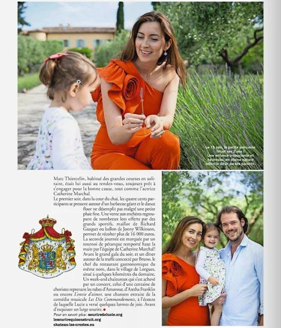 On the last issue of Point de Vue magazine, an interview which bears the photos of Prince Felix, Princess Claire and Princess Amalia