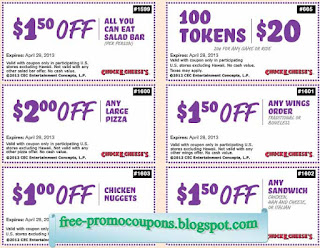 Free Printable Chuck E Cheese Coupons Free Printable Chuck E Cheese Coupons
