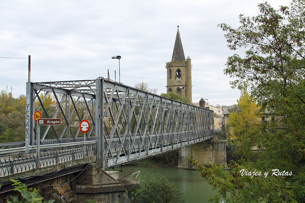 Puente metálico sobre el Río Aragón, Sangüesa