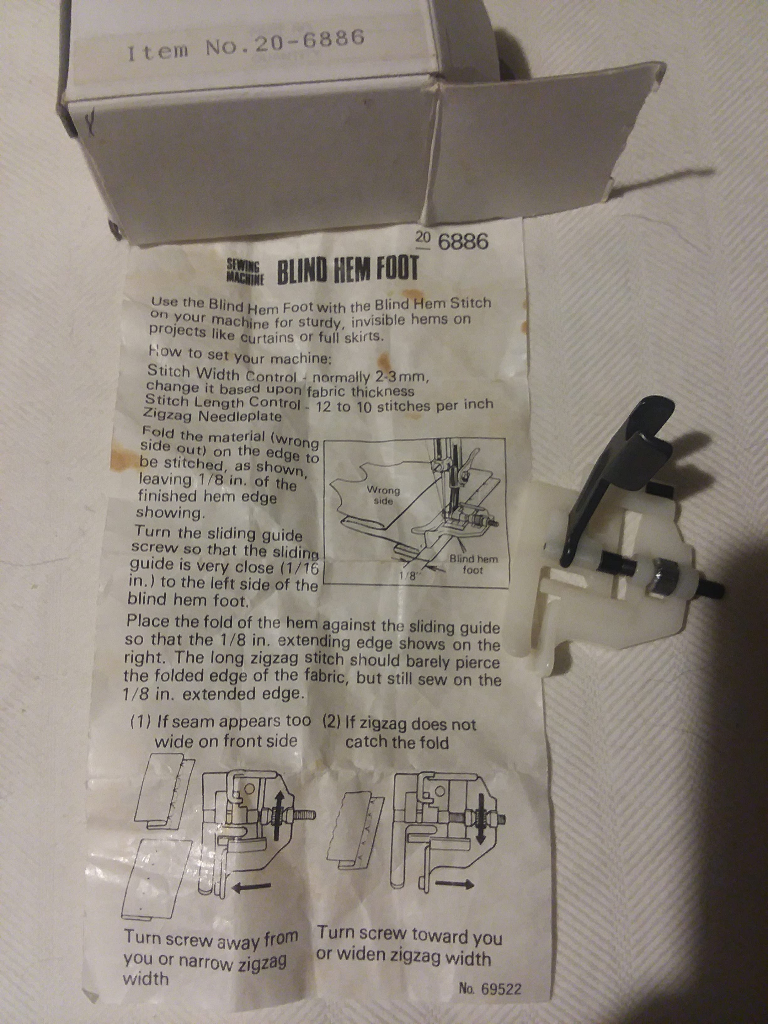 Kenmore Sewing Machine Feet and Adapters version 2