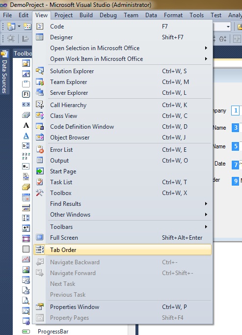 How to make your code work ...: How to set the tab order for controls ...