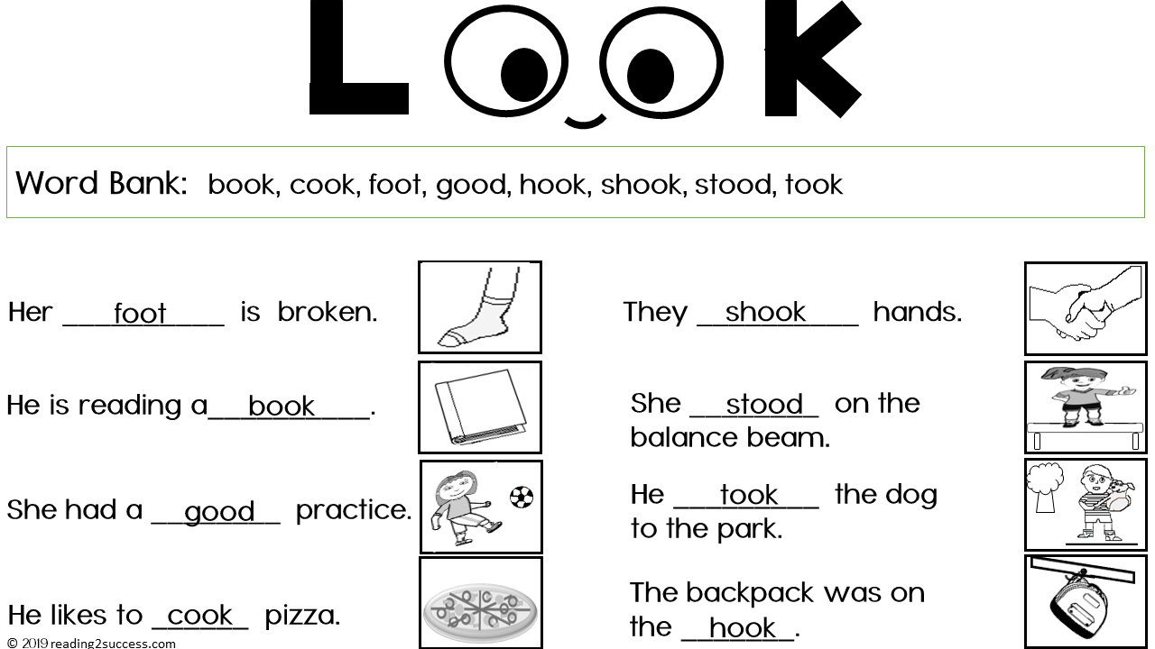 Reading2success: Which /oo/ sound - is it the /oo/ in look or the /oo