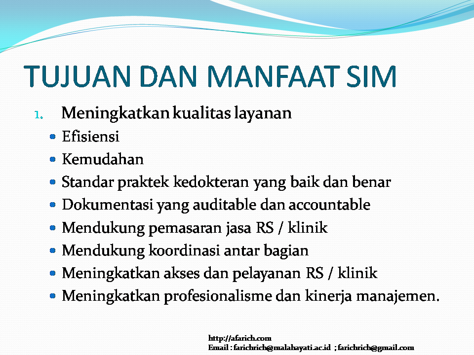 Pertanyaan Tentang Sistem Informasi Rumah Sakit Info