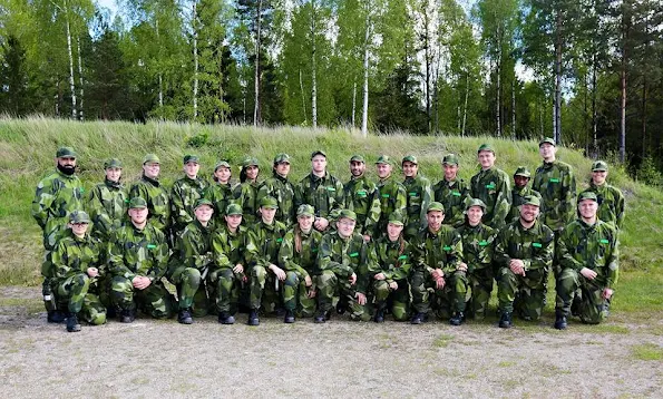 Crown Princess Victoria of Sweden participated in voluntary military exercises at Berga on May 23, 2015 in Stockholm, Sweden. 