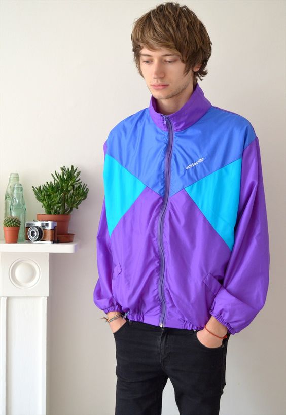 jaqueta colorida anos 90