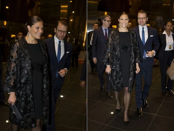 Crown Princess Victoria and Prince Daniel attends an reception at the Swedish Consulate General which ambassador Jakob Kiefer hosted in Lima.