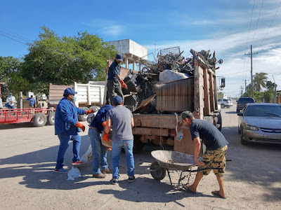 35 toneladas de cacharros y basura fueron recolectadas en Yavaros y Las Palmas con el programa de "Descacharre en tu Colonia"