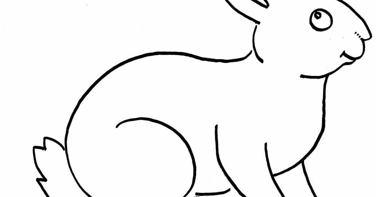 10 Sketsa Gambar Kelinci Hitam Putih  Untuk Anak TK dan 