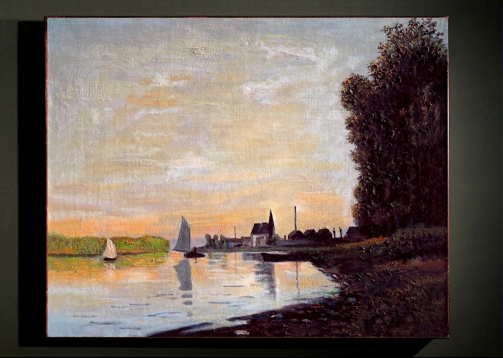 Argenteuil late afternoon, copy Monet