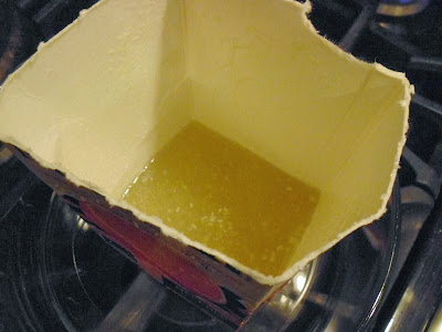 Garlic soap in mold