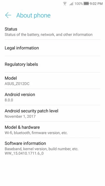 Tampilan Android 8.0 Oreo Zenfone