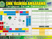 Desain Denah Ruangan dan Jadwal USBN dan UNBK SMK  Yasmida Ambarawa