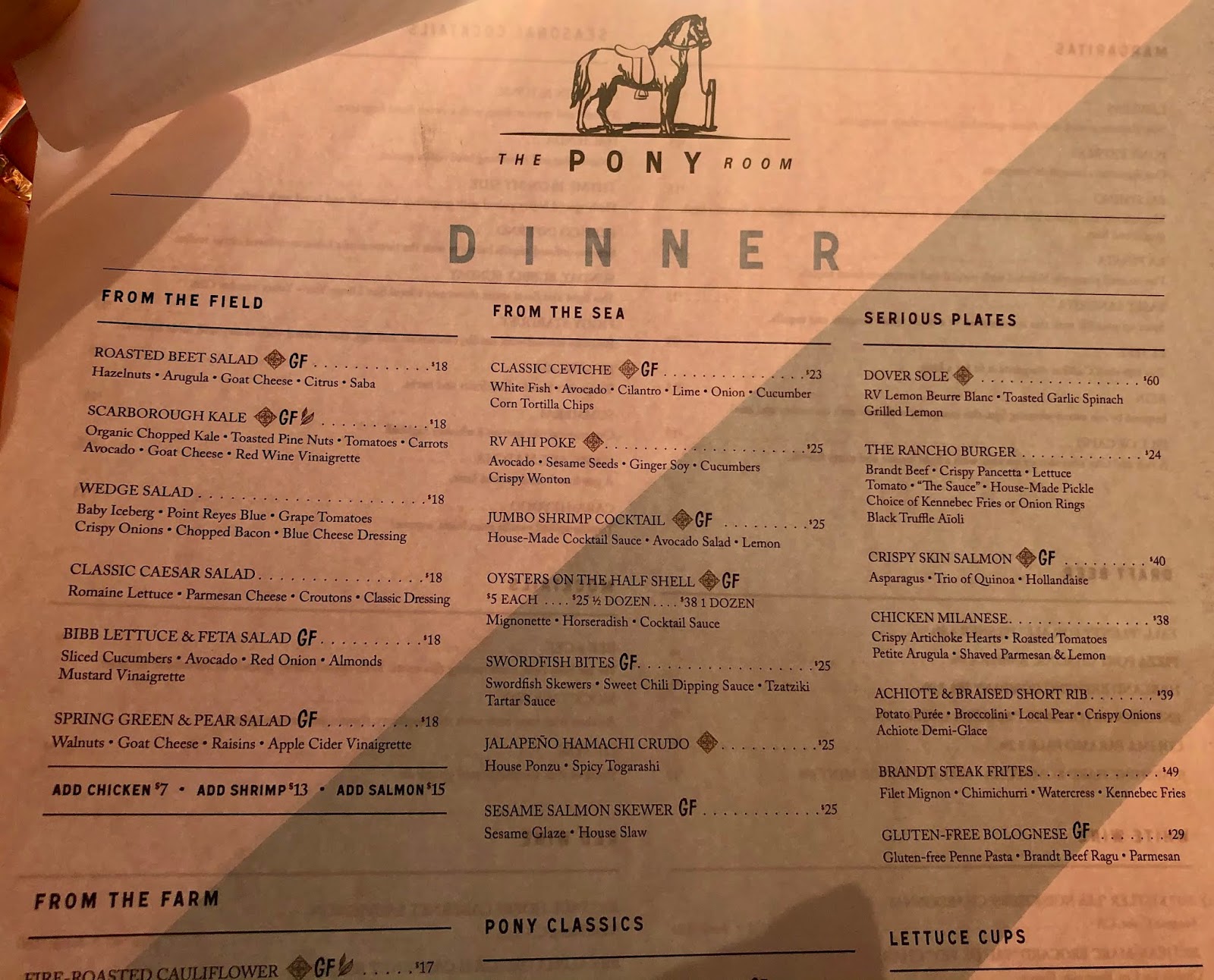 GREAT EATS HAWAII THE PONY ROOM RANCHO VALENCIA RESORT AND SPA