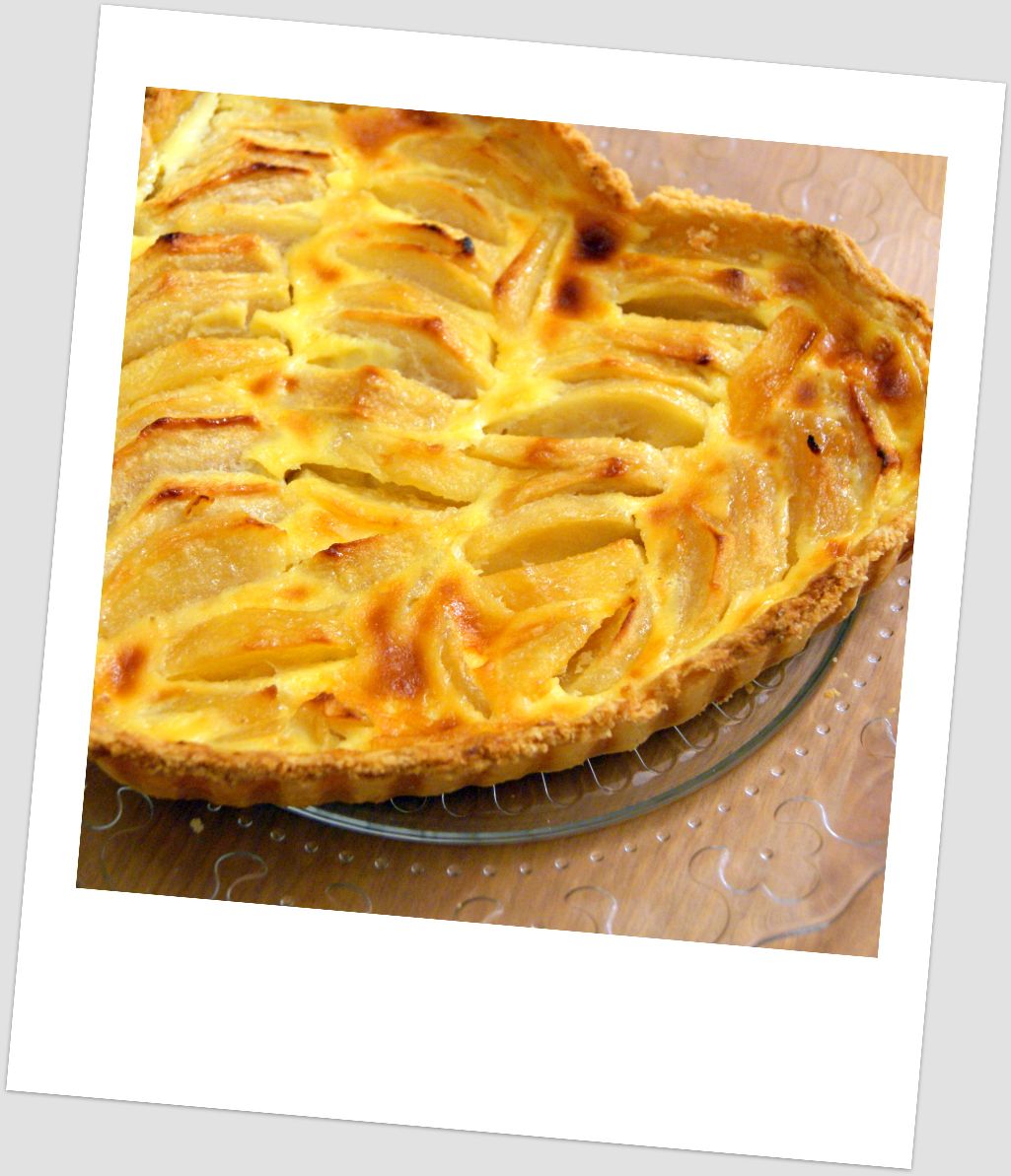 Custardy Apple Tart Tarte Aux Pommes Alsacienne Ou Normande