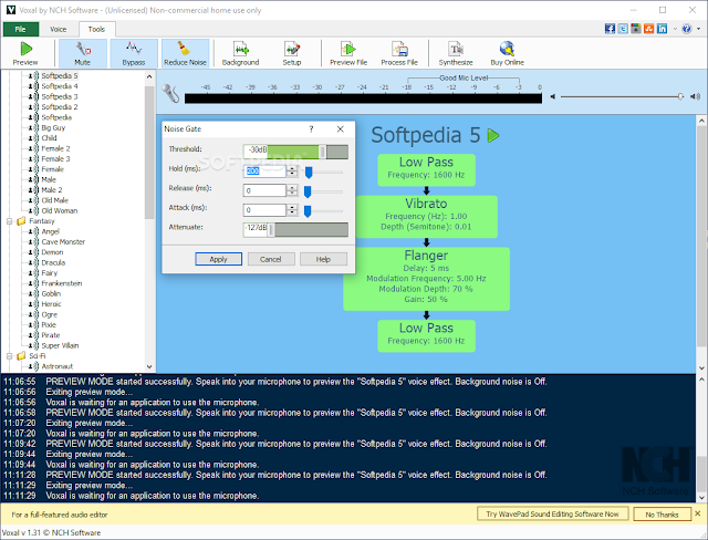 Tải Voxal Voice Changer 4.0 Full Activate - Thay Đổi Giọng Nói