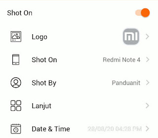 Cara Memberi Logo Shot On Kamera Android