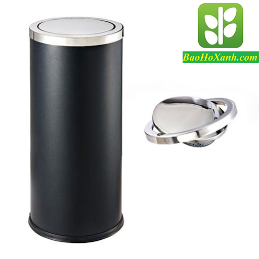 Thùng Rác Inox Đen Nắp Bập Bênh - TRA0060