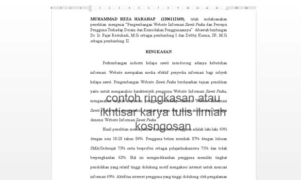 contoh ringkasan skripsi contoh ringkasan skripsi