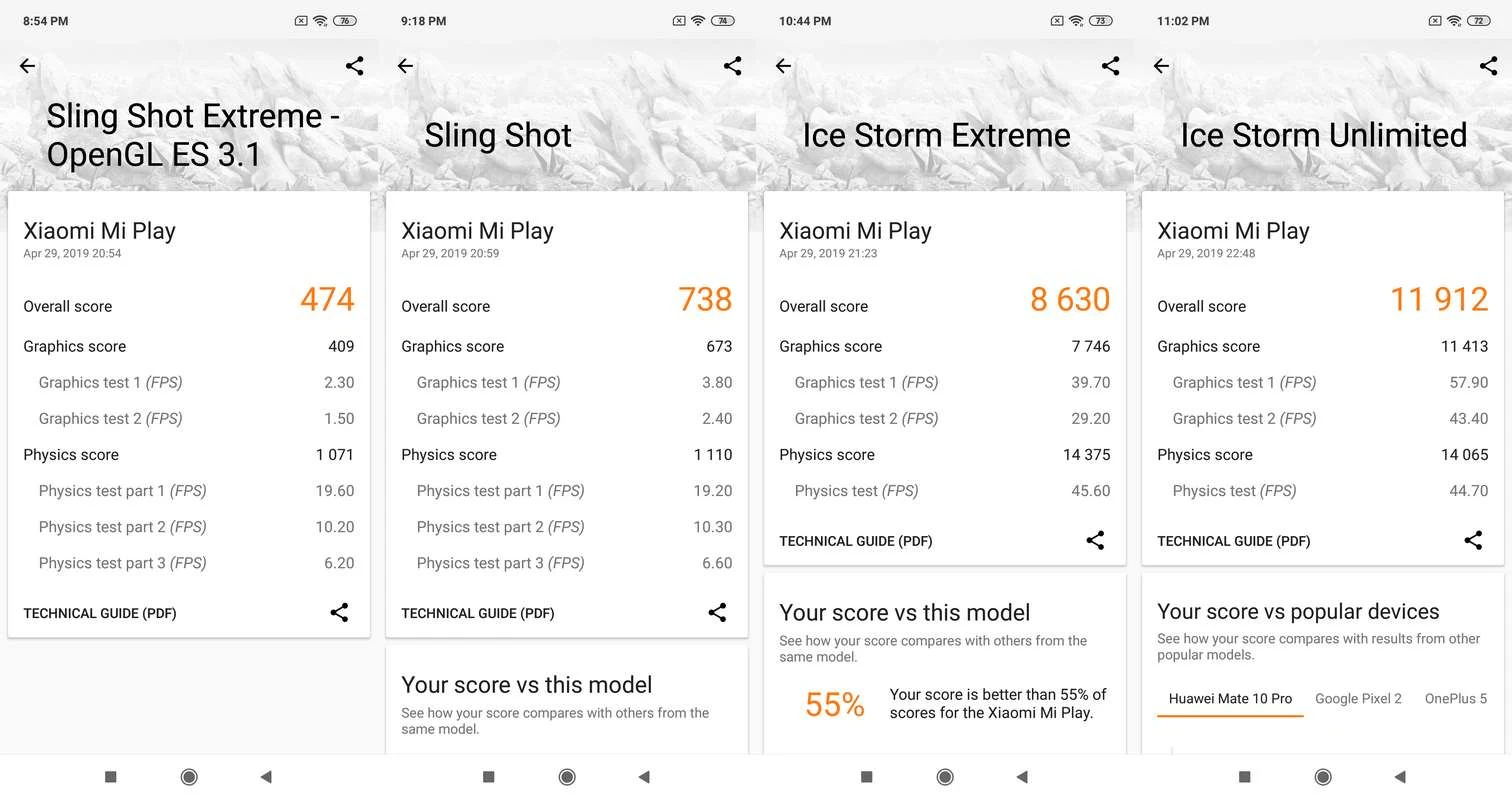 Benchmark 3DMark Xiaomi Mi Play