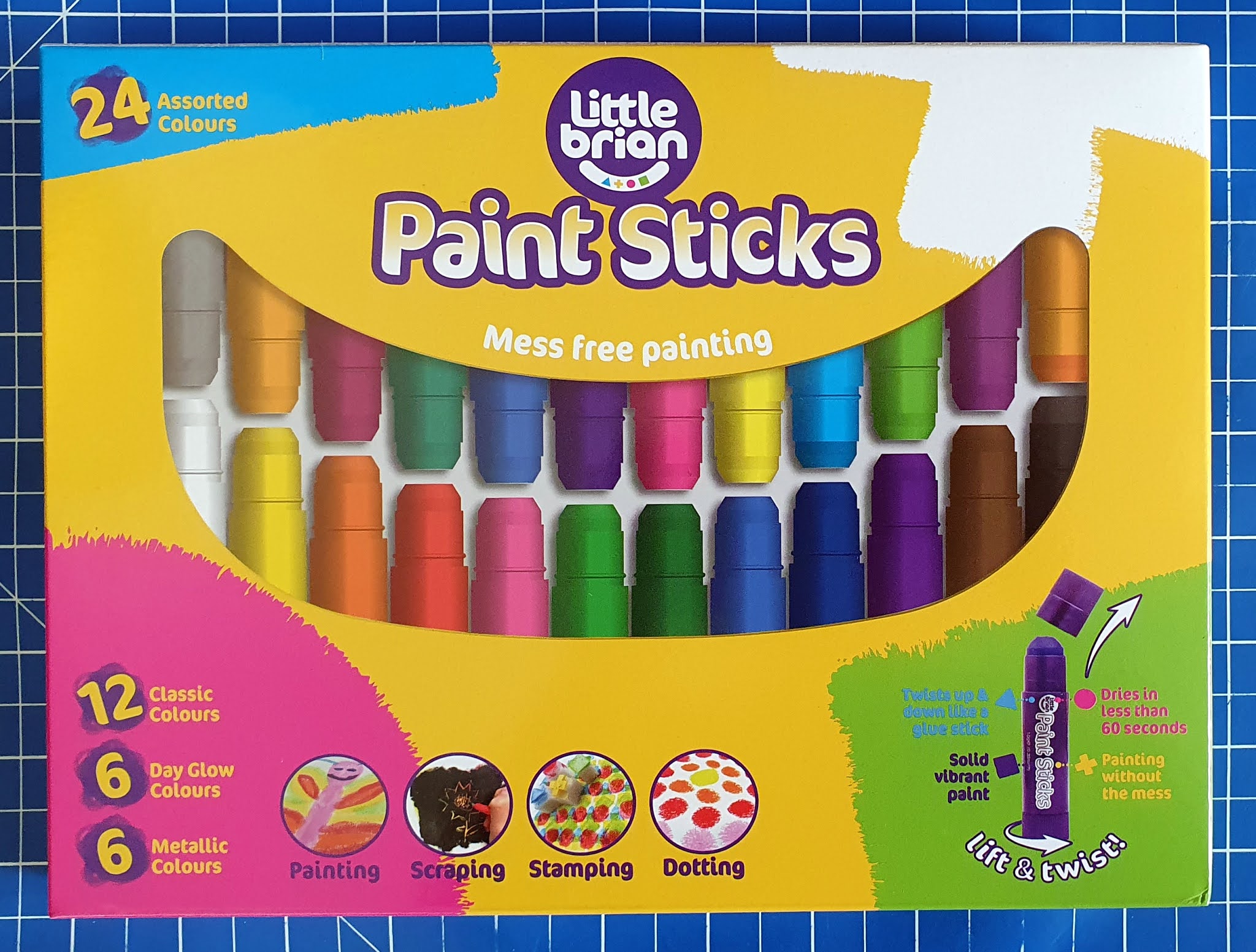 The Brick Castle Ad Little Brian NoMess Paint Sticks (and Chalk