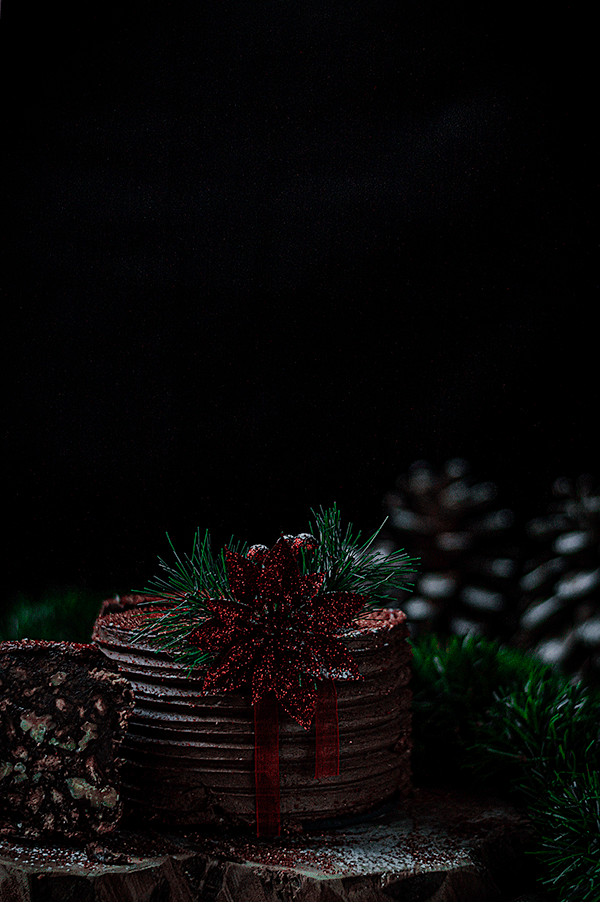 Tarta de Navidad de Chocolate, galleta y nueces -TuvesyyoHago