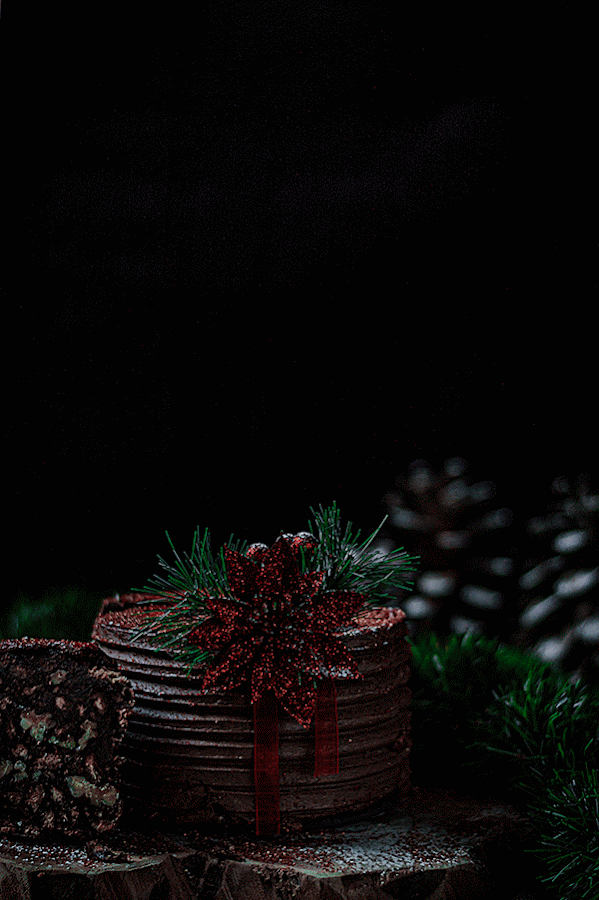 Tarta de Navidad de Chocolate, galleta y nueces -TuvesyyoHago