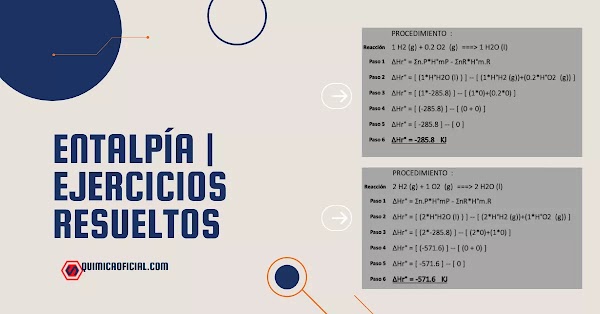 ▷ 10 Ejercicios de Entalpía más usados en Química con Procedimiento