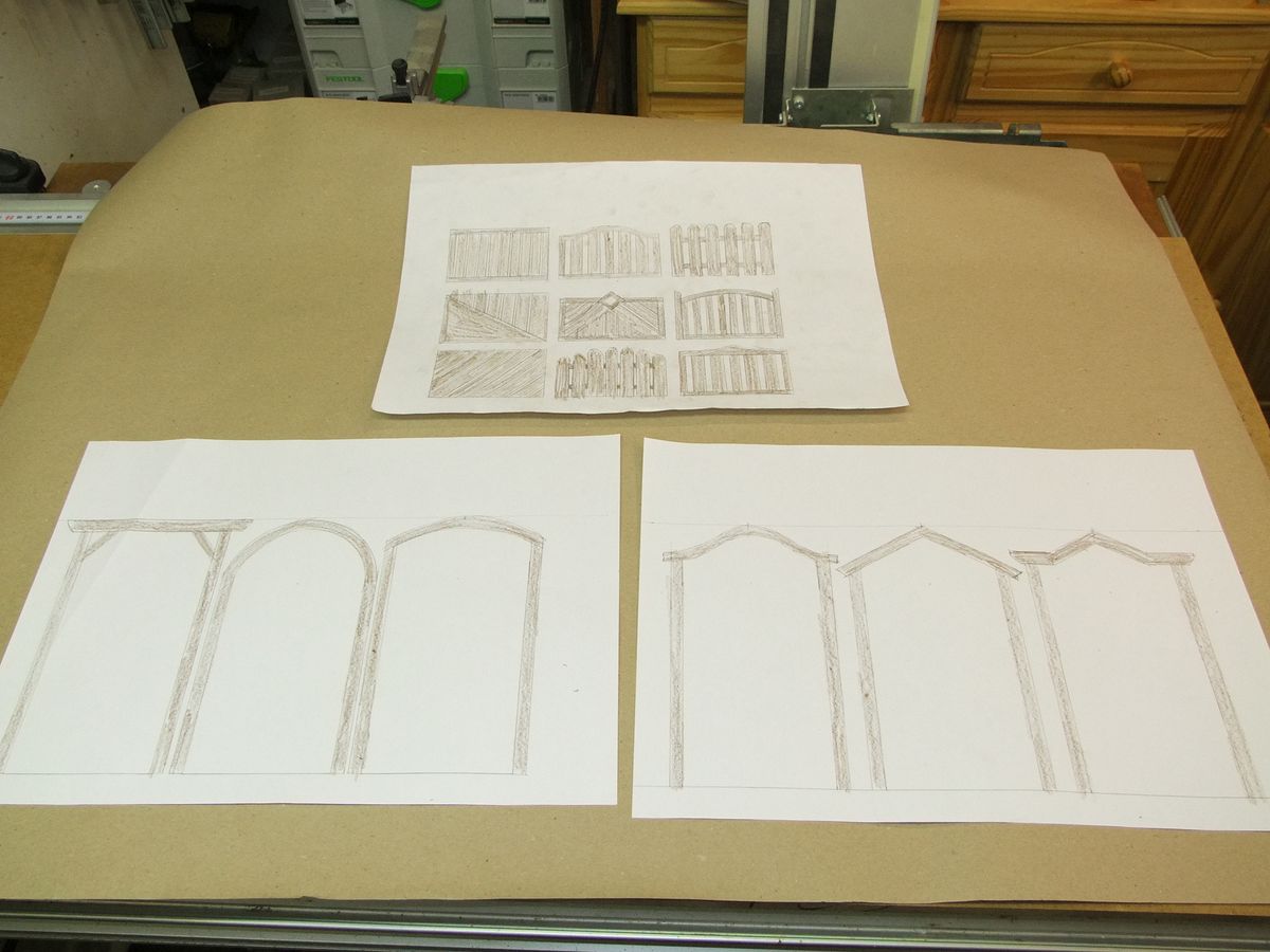 Michas Holzblog: Projektvorstellung: Gartentore mit Torbögen - Teil 1