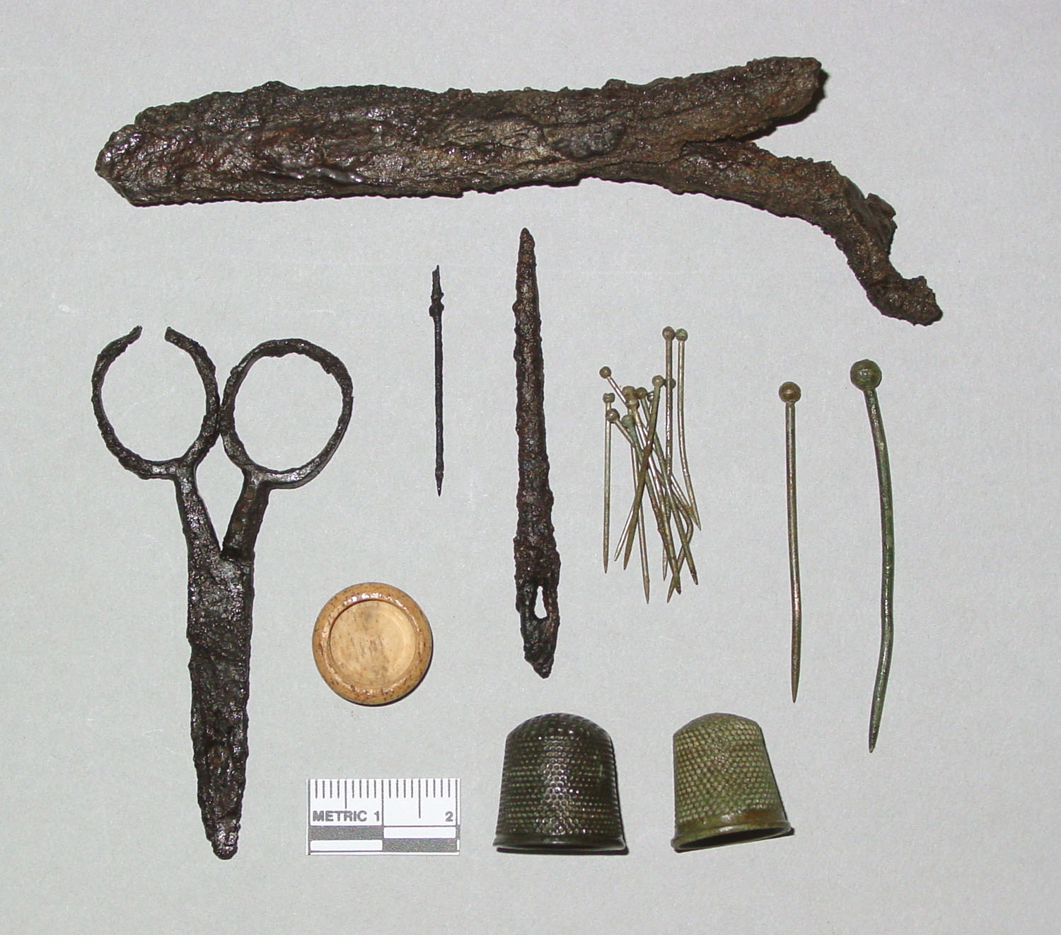 A Woodsrunner's Diary 18th Century Sewing Needles & Pins.