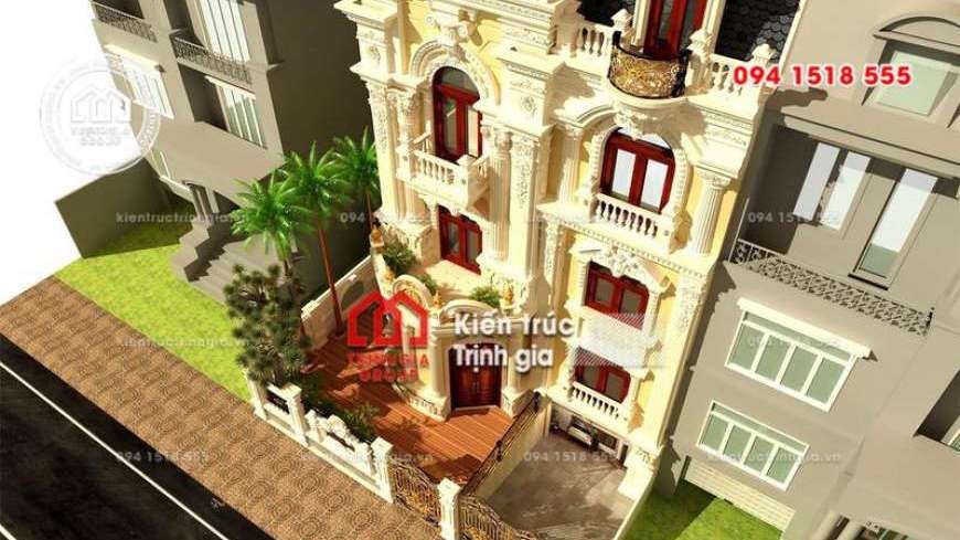 Thiết kế nhà phố 8m mặt tiền phong cách tân cổ điển đẹp nhất - Mã số NP1331 - Ảnh 3