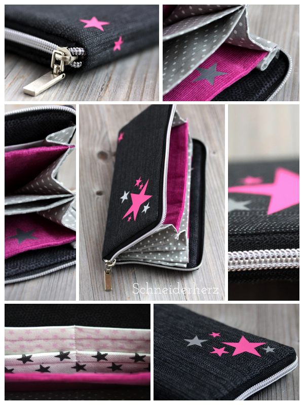 Machwerk Grete DIY Pink Stars Geldbeutel
