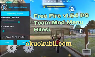 Free Fire v1.54 PS Team Mod Menu Hilesi Apk Son Sürüm İndir
